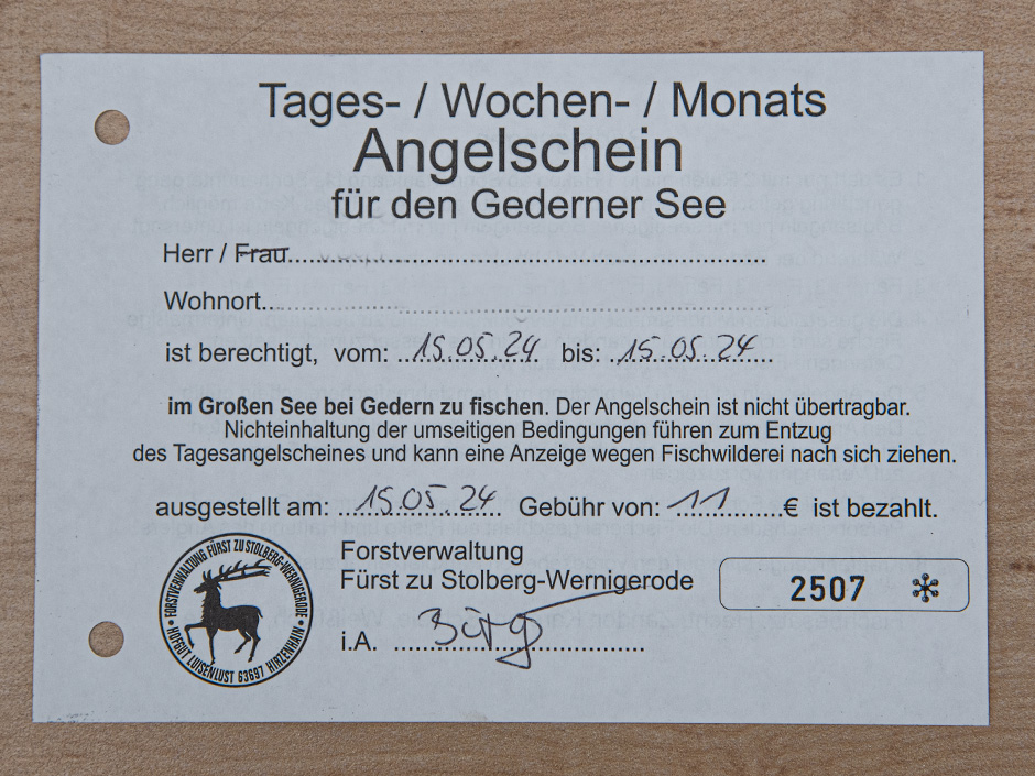 Tageskarte-Angeln
