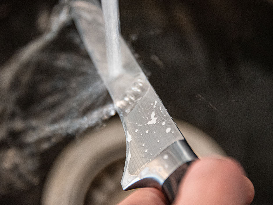Messer-Klinge-reinigen