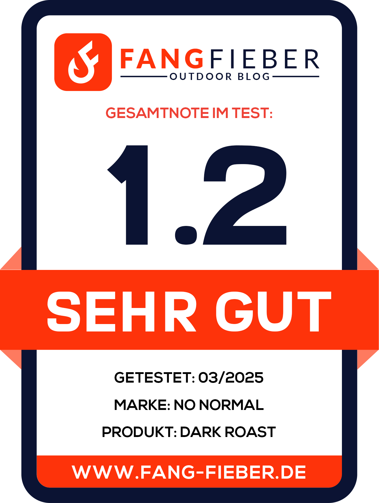 Fang-Fieber Test Badge No Normal Coffee