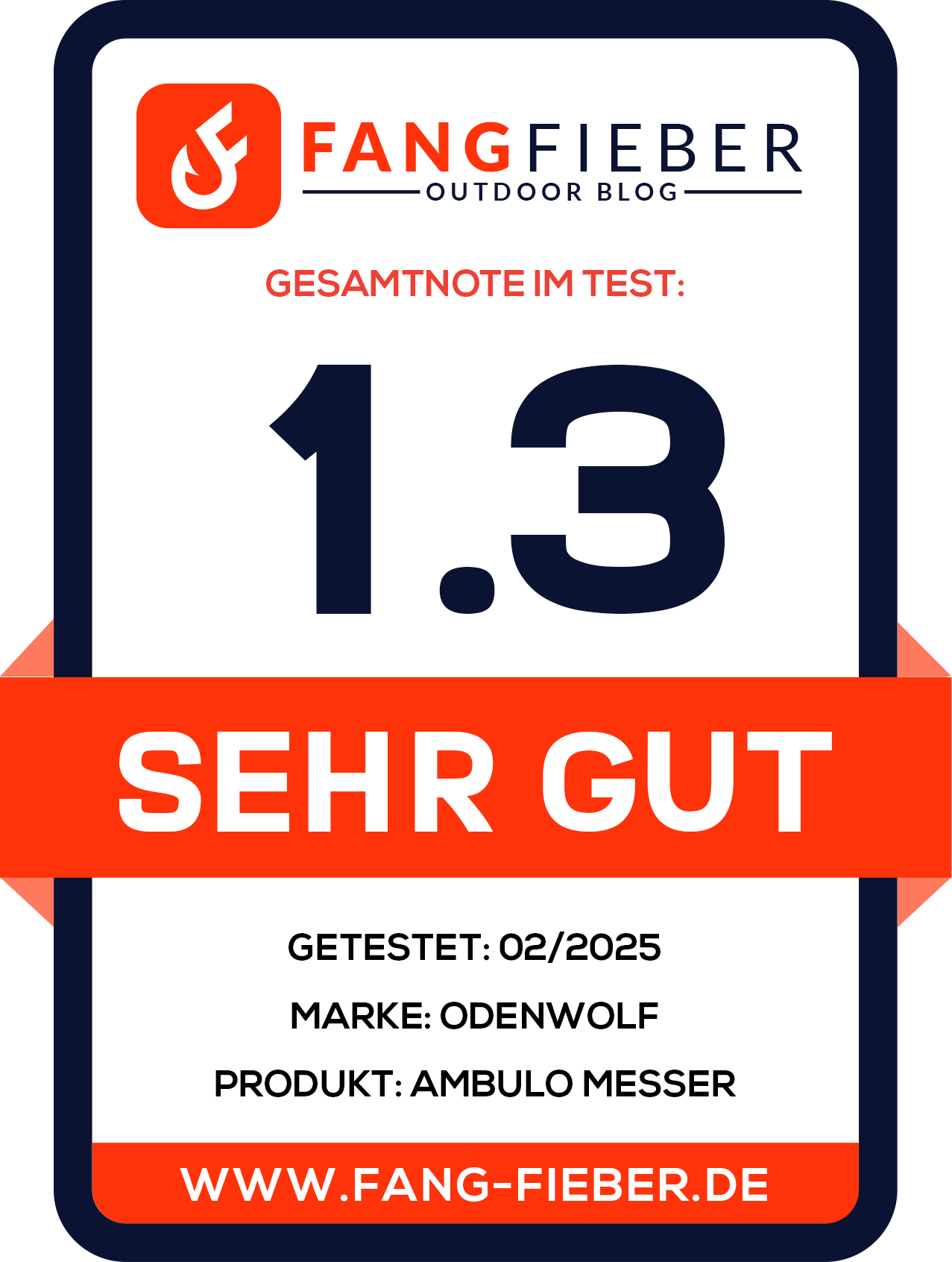 Fang-Fieber Test Badge Odenwolf Ambulo 2-25