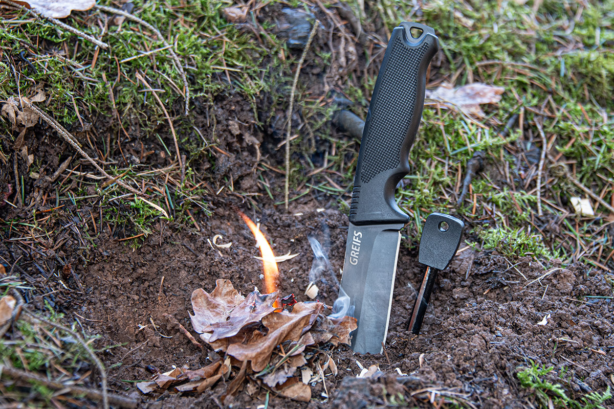 GREIFS Messer-mit-Feuerstahl