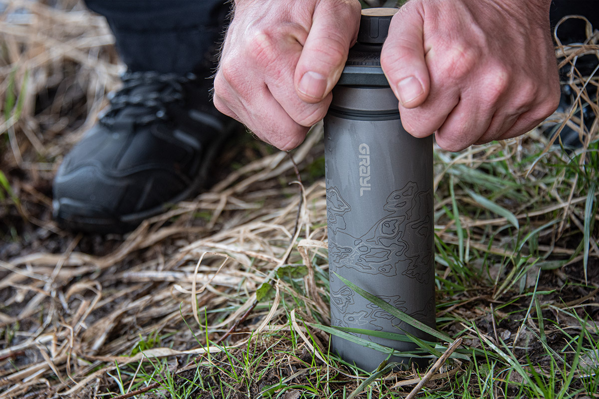Grayls-Filterflasche-Bedienung