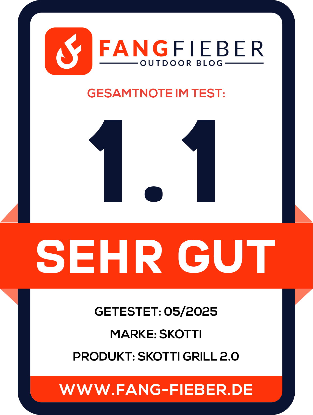 Fang-Fieber Badge Test SKOTTI Grill 5-25