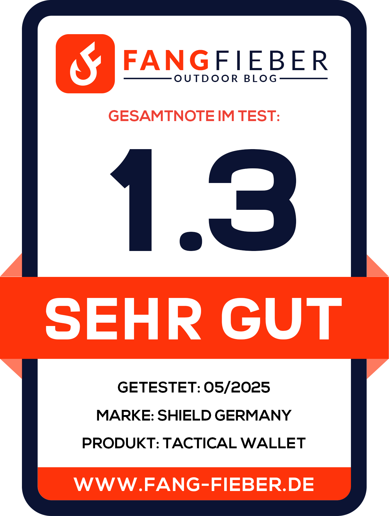 Fang-Fieber Badge Test Tactical Wallet 5-25