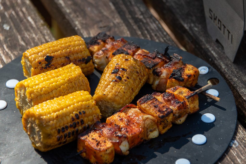 SKOTTI-Grill-Ergebnis-Spiesse-Mais